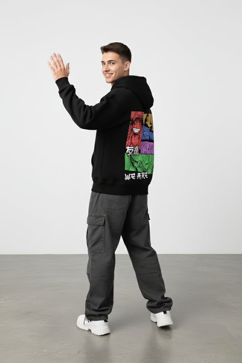 One Piece "We Are Friends" Oversized Hoodie | Core Straw Hat Crew Fleece