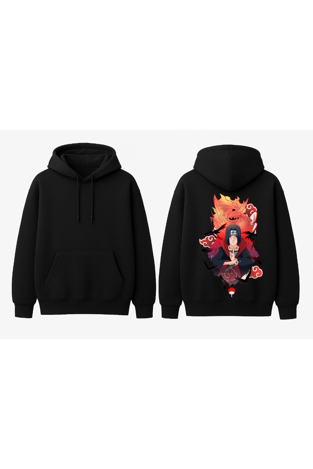 Naruto Shippuden Itachi Uchiha Akatsuki Oversized Hoodie | Sharingan Fleece