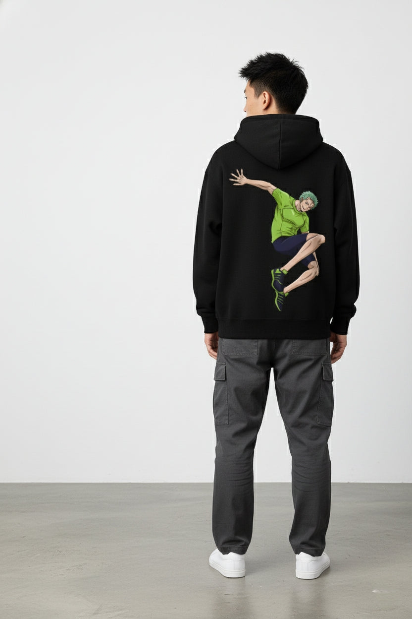 One Piece Zoro Athletic Oversized Hoodie | Dynamic Roronoa Fleece
