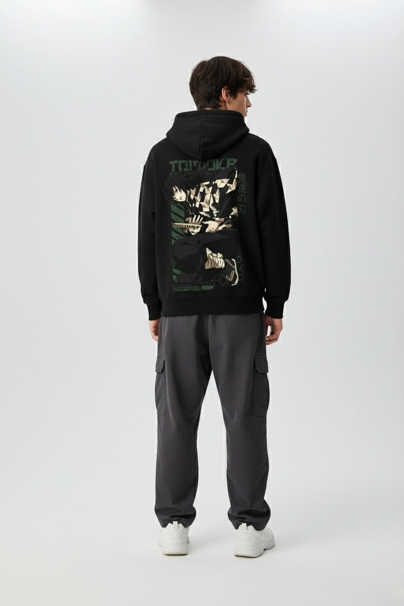 Demon Slayer Giyu Tomioka Water Hashira Oversized Hoodie | Anime Fleece
