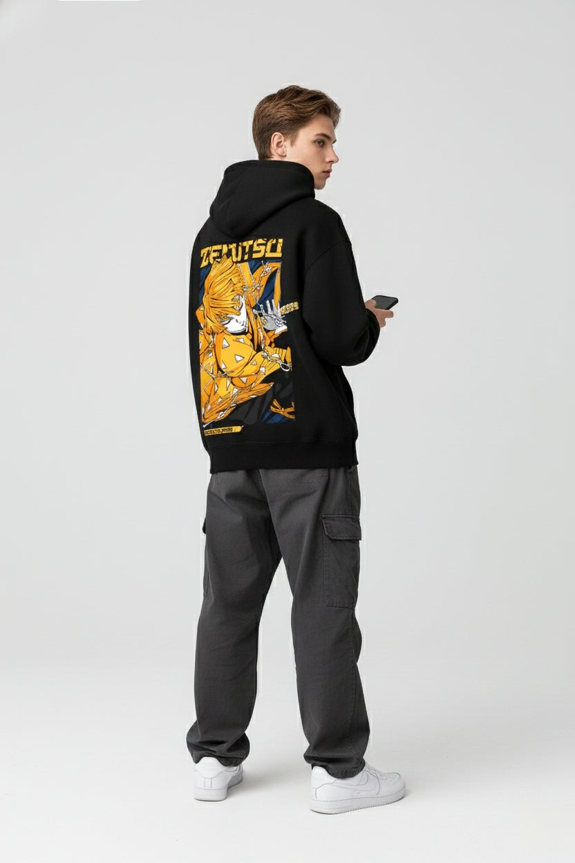 Demon Slayer Zenitsu "Thunder Breathing" Oversized Hoodie | Agatsuma Fleece