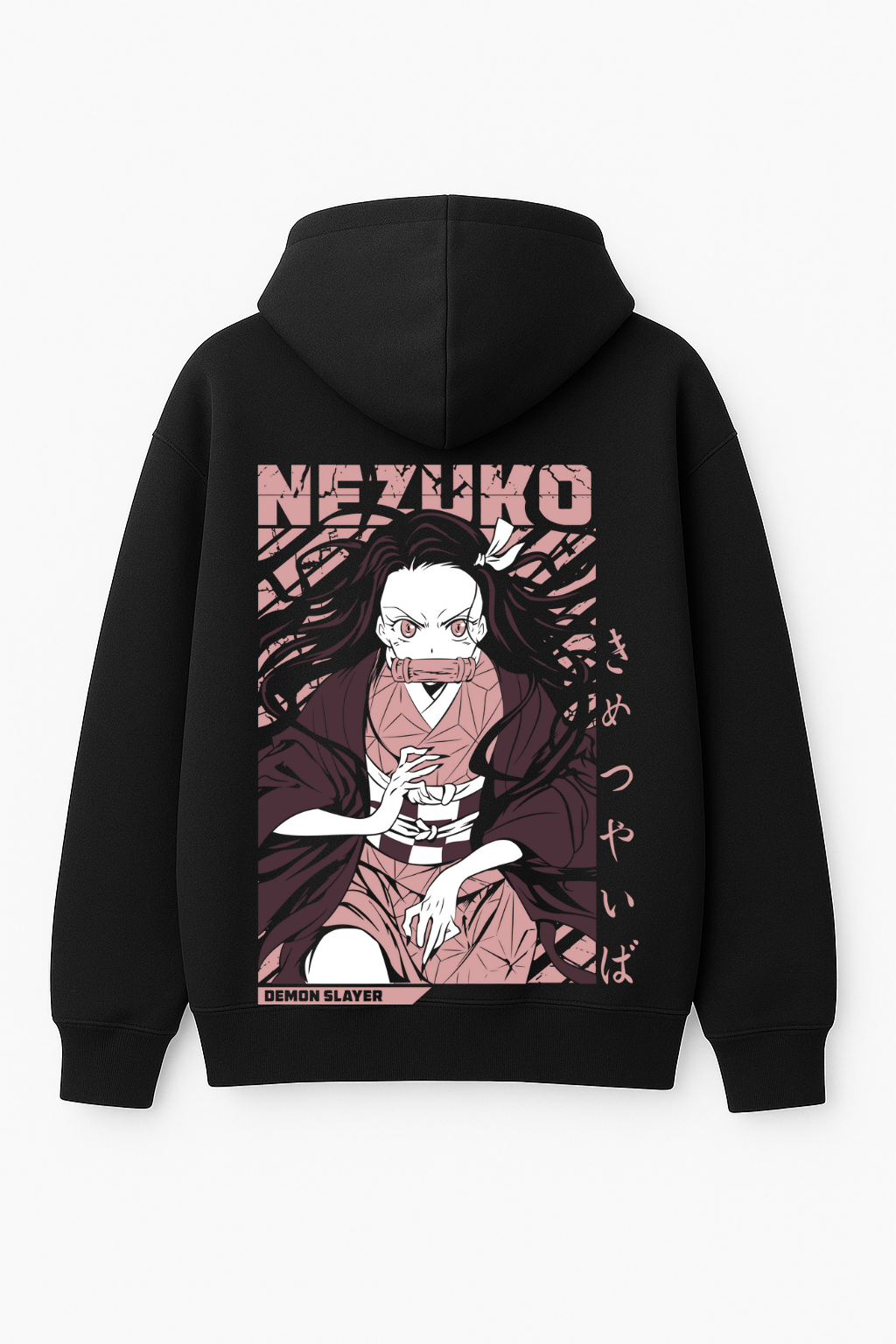 Demon Slayer Nezuko Kamado Oversized Hoodie | Anime Core Fleece Sweater