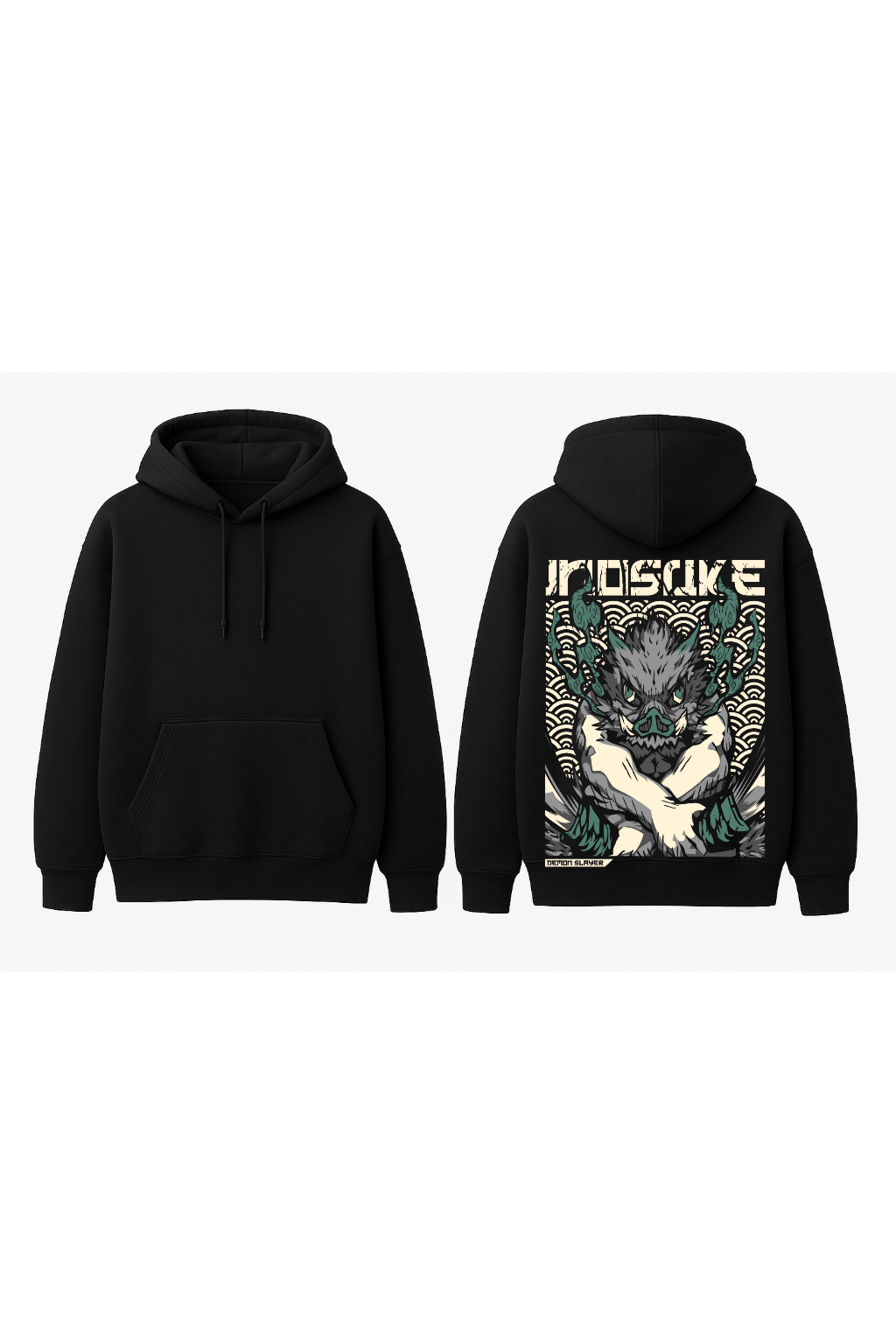 Demon Slayer Inosuke "Boar Mask" Oversized Hoodie | Beast Breathing Fleece