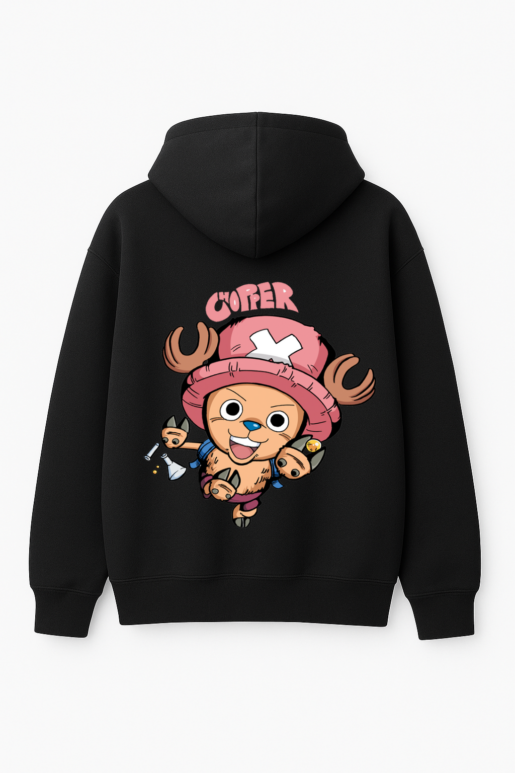 One Piece Tony Tony Chopper Oversized Hoodie | Anime Kawaii Fleece Sweater