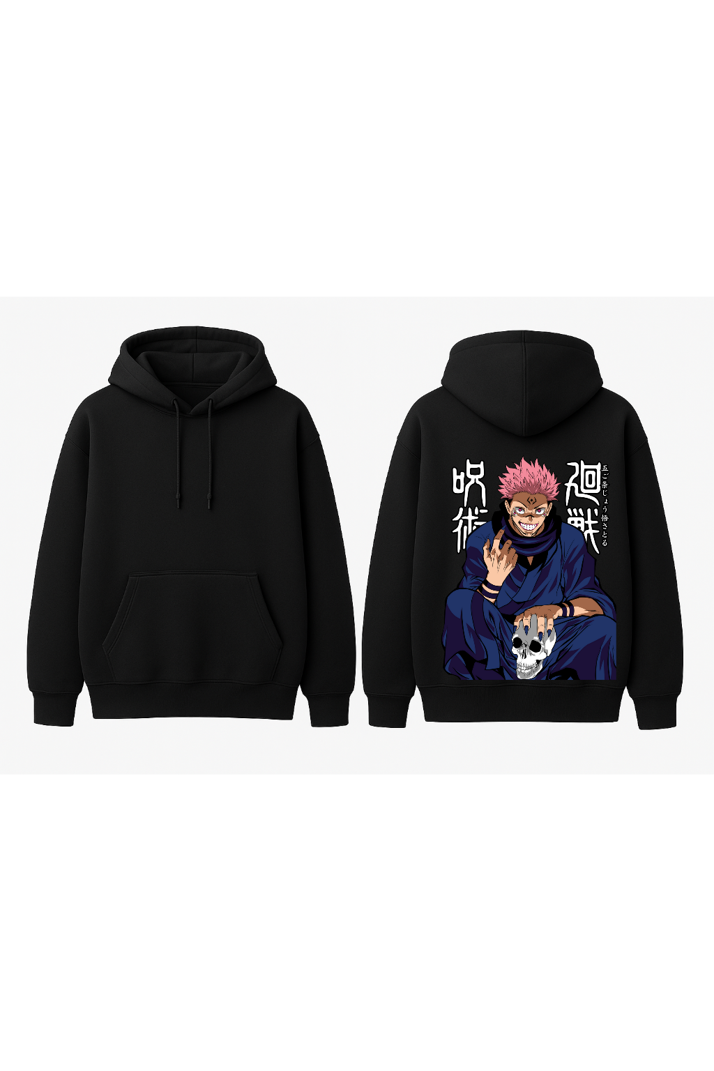Jujutsu Kaisen Sukuna King of Curses Oversized Hoodie | Anime Fleece Sweater