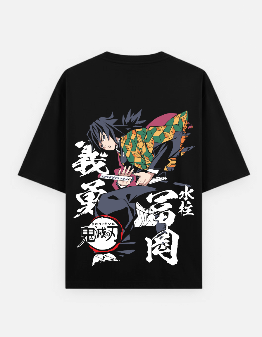 Demon Slayer "Giyu Tomioka Water Hashira" Oversized T-Shirt | Kimetsu no Yaiba Tee