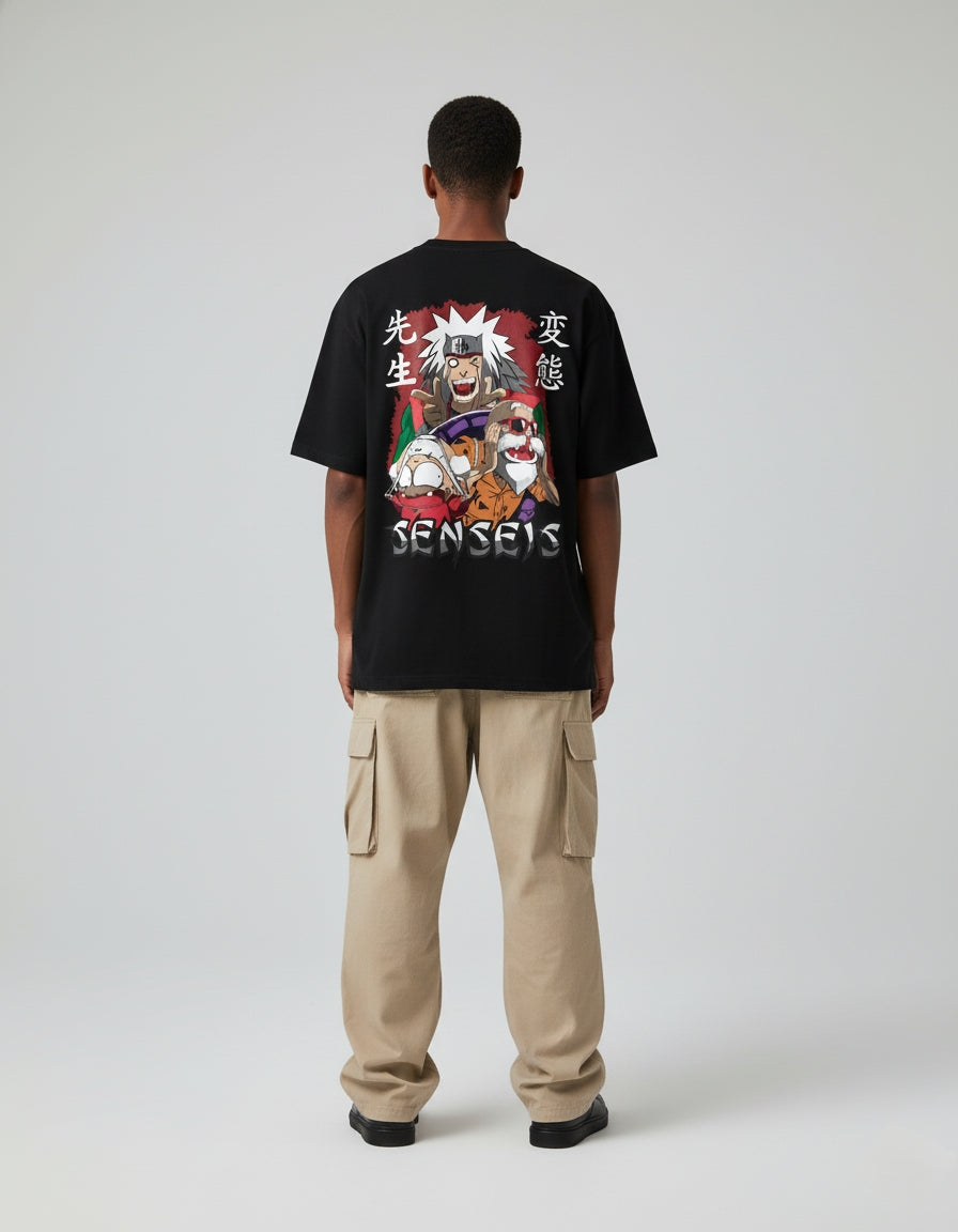 Pervy Senseis" Oversized T-Shirt | Jiraiya, Master Roshi, Happosai Tee