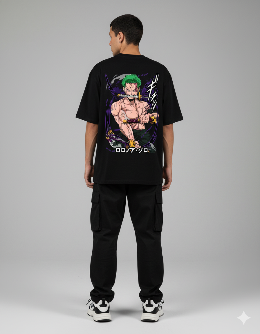 One Piece Zoro "Battle Scars" Oversized T-Shirt | Roronoa Swordsman Tee
