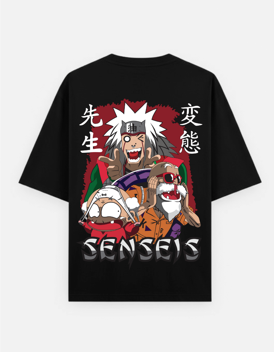Pervy Senseis" Oversized T-Shirt | Jiraiya, Master Roshi, Happosai Tee