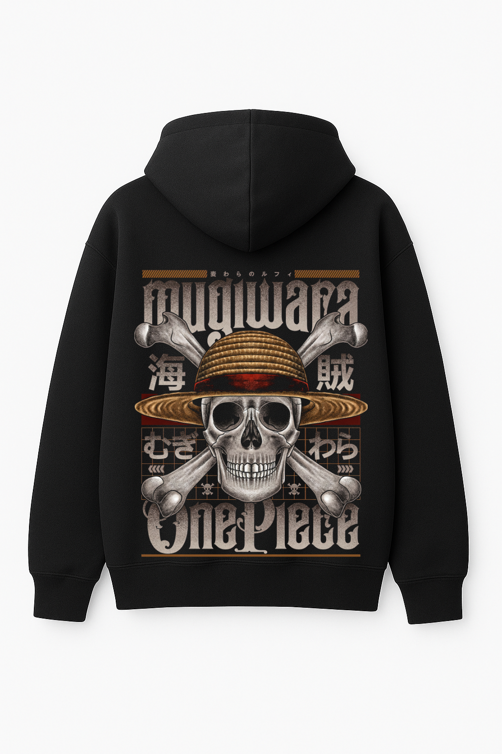 One Piece Mugiwara Jolly Roger Oversized Hoodie | Straw Hat Pirates Fleece