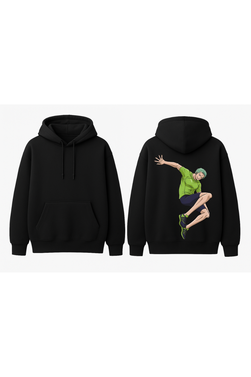 One Piece Zoro Athletic Oversized Hoodie | Dynamic Roronoa Fleece