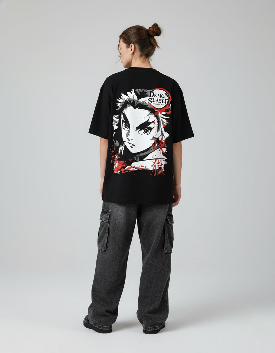 Demon Slayer "Rengoku Kyojuro" Oversized T-Shirt | Flame Hashira Tee