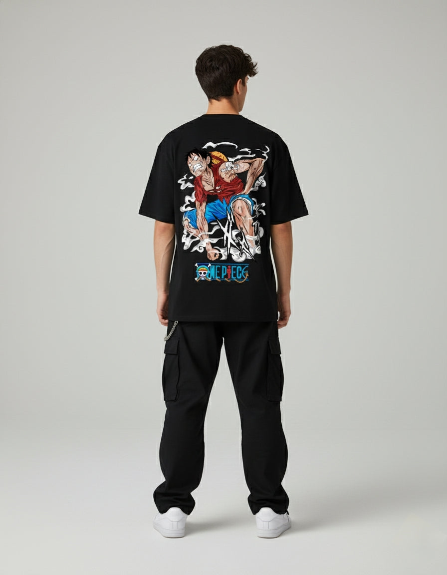 One Piece "Luffy Endure" Oversized T-Shirt | Injured Luffy Battle Tee