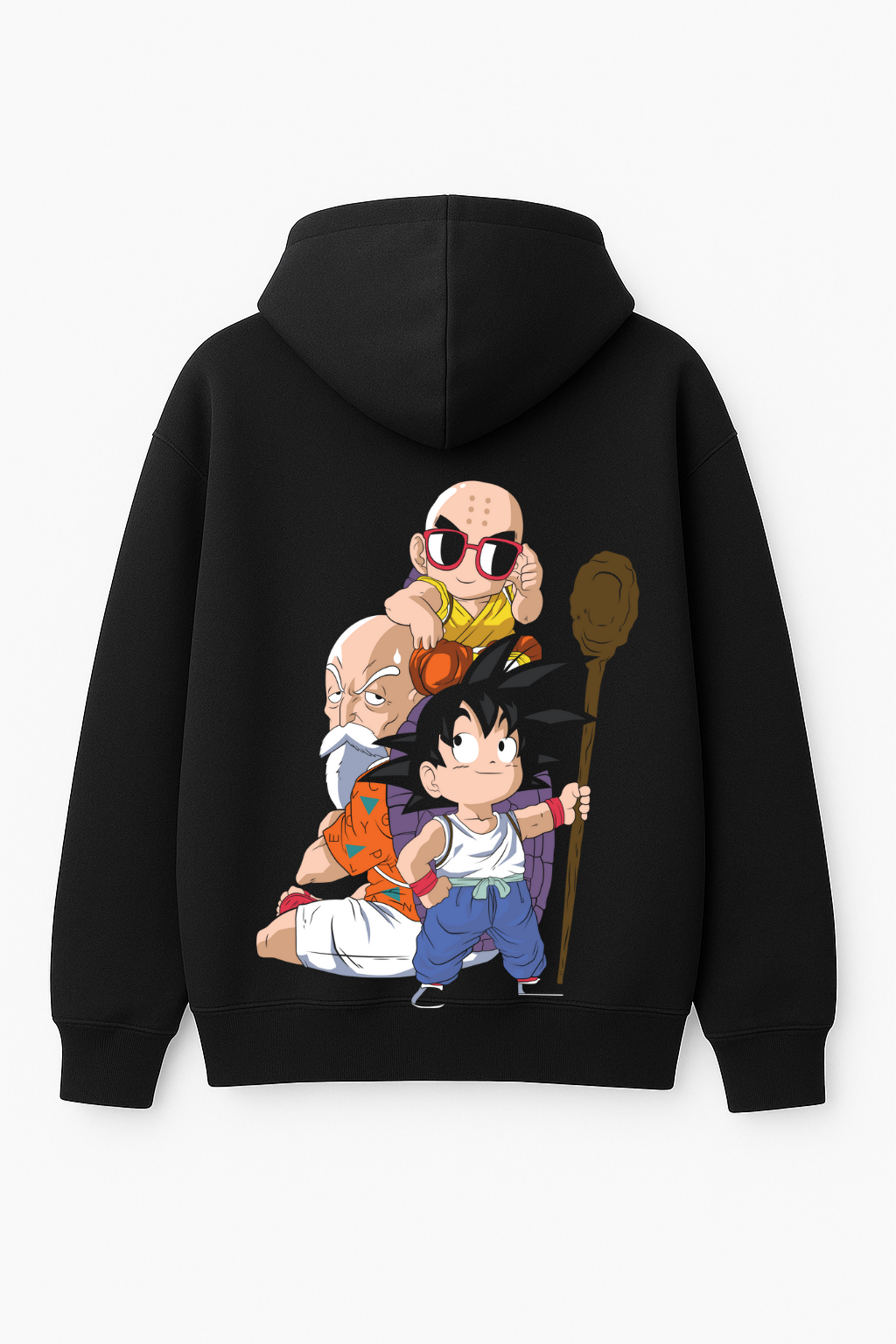 Dragon Ball Goku, Krillin & Roshi Oversized Hoodie | Classic Anime Fleece