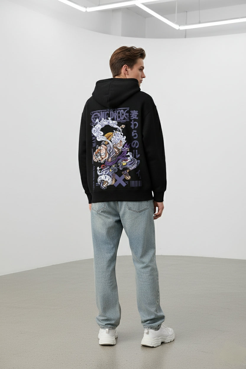 One Piece Luffy Gear Fifth (Nika) Streetwear Oversized Hoodie | Anime Fleece