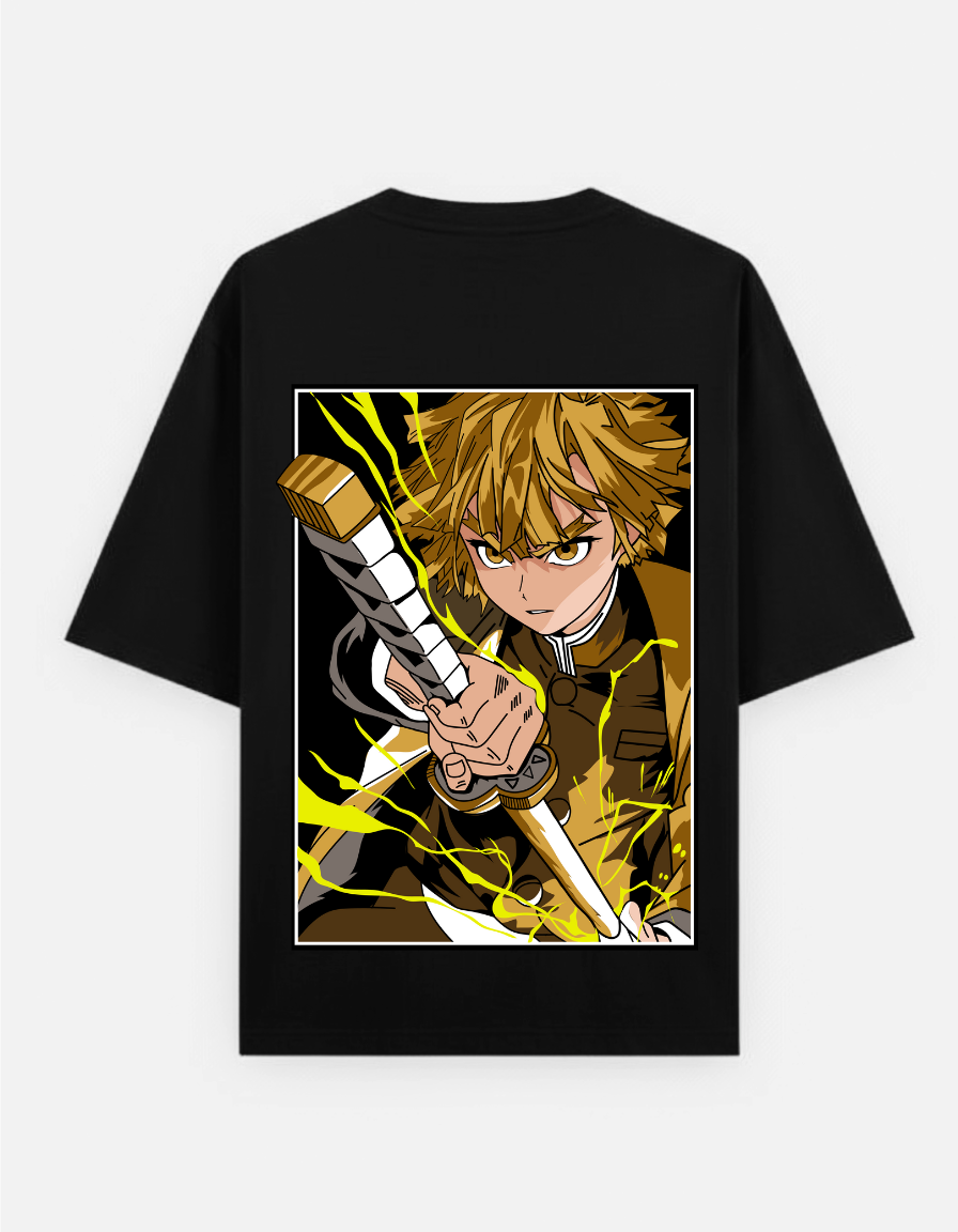 Demon Slayer "Zenitsu Thunder Breathing" Oversized T-Shirt | Kimetsu no Yaiba Tee
