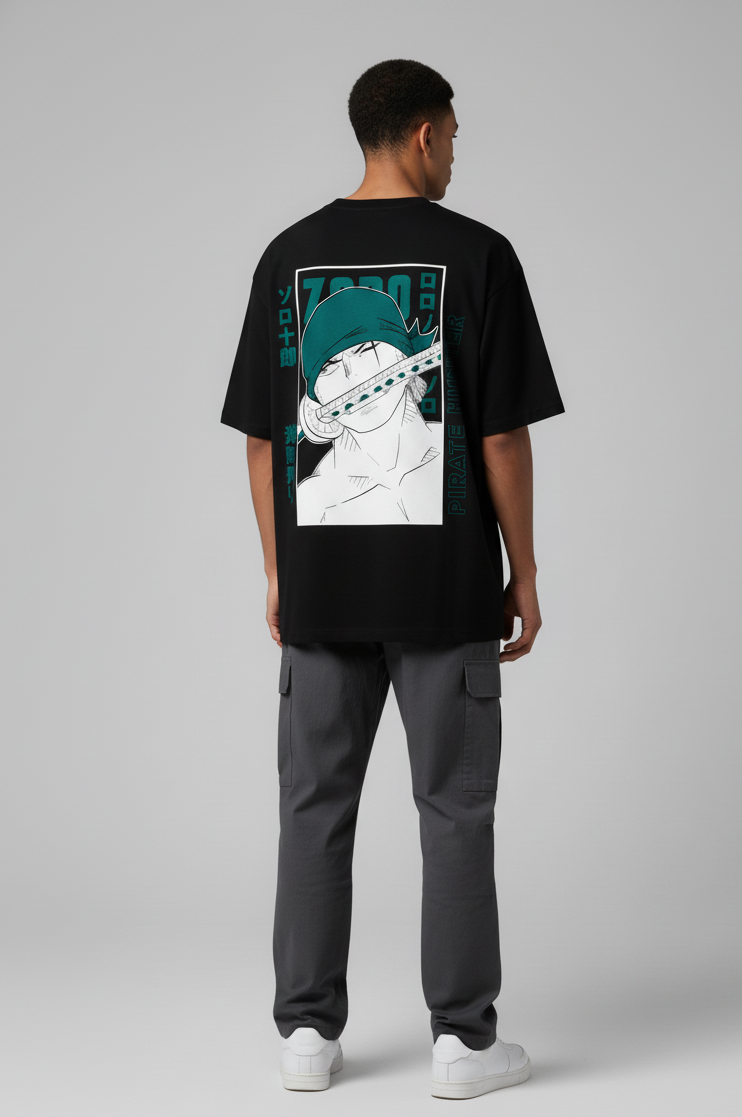 One Piece Zoro "Pirate Hunter" Oversized T-Shirt | Roronoa Graphic Tee