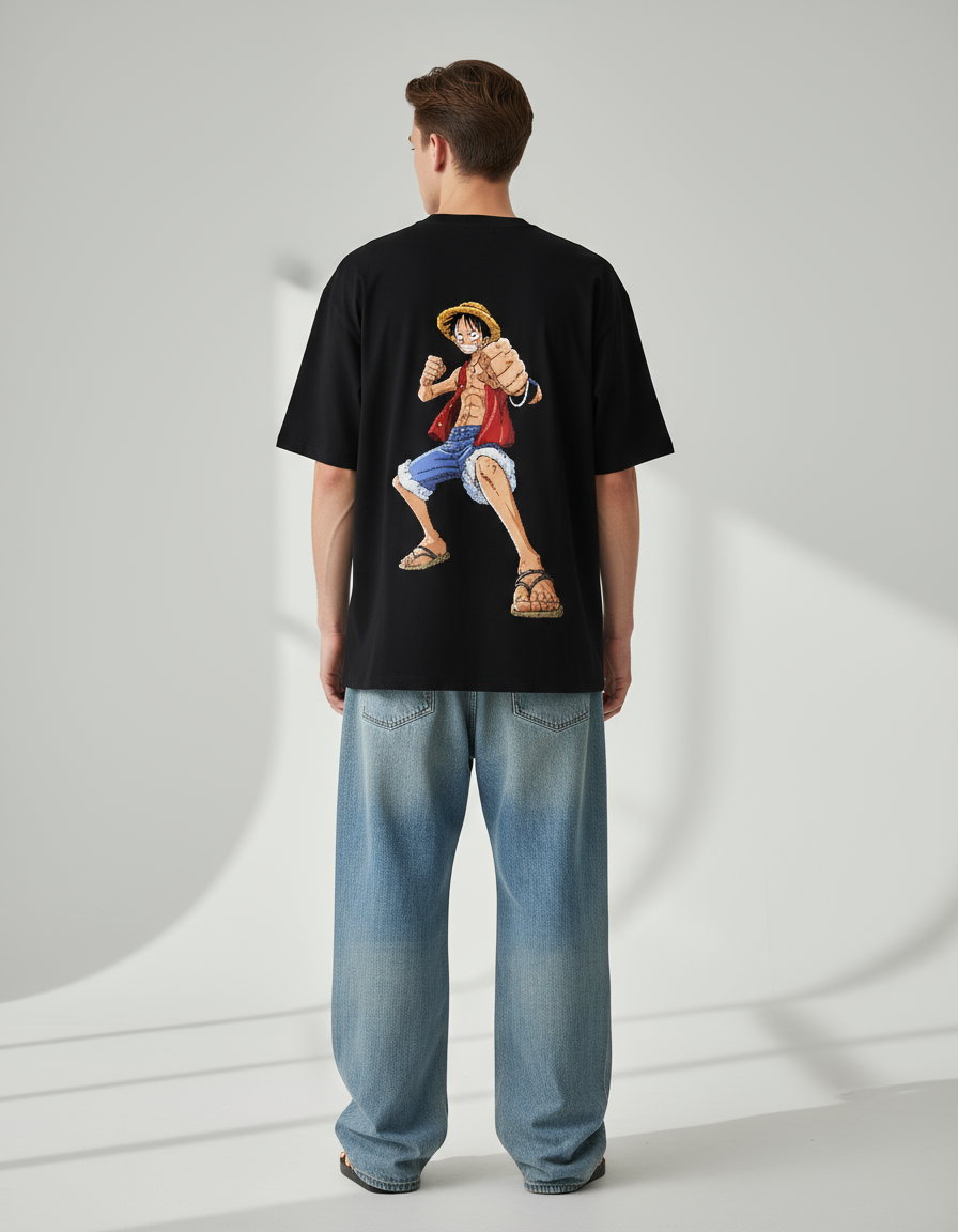 One Piece "Luffy Punch" Oversized T-Shirt | Monkey D. Luffy Classic Tee