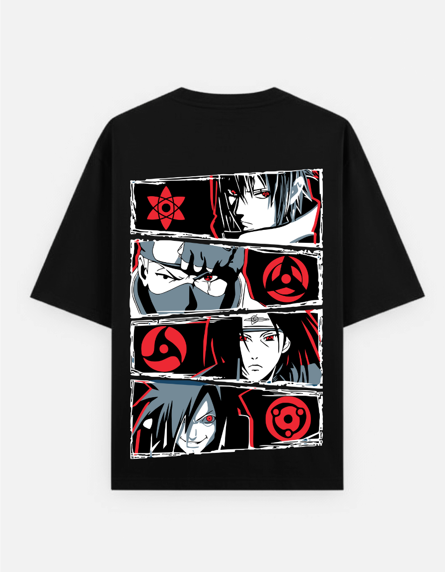 Naruto "Mangekyo Sharingan" Oversized T-Shirt | Sasuke, Kakashi, Itachi, Madara Tee