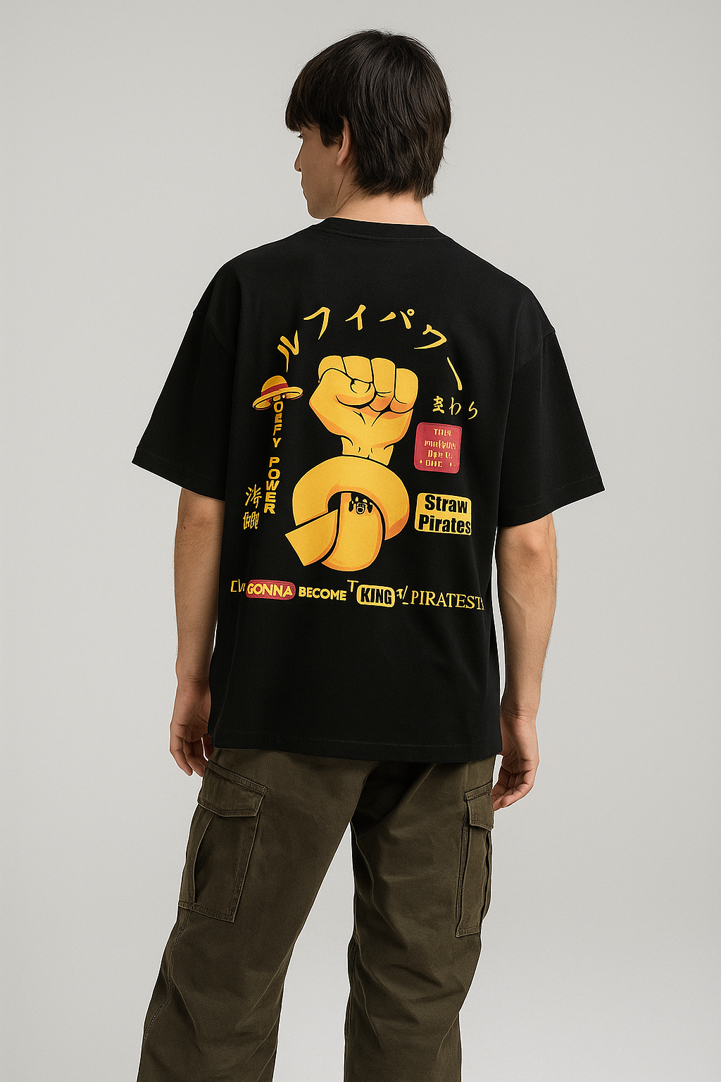 One Piece "King of Pirates" Oversized T-Shirt | Luffy Power Graphic Tee