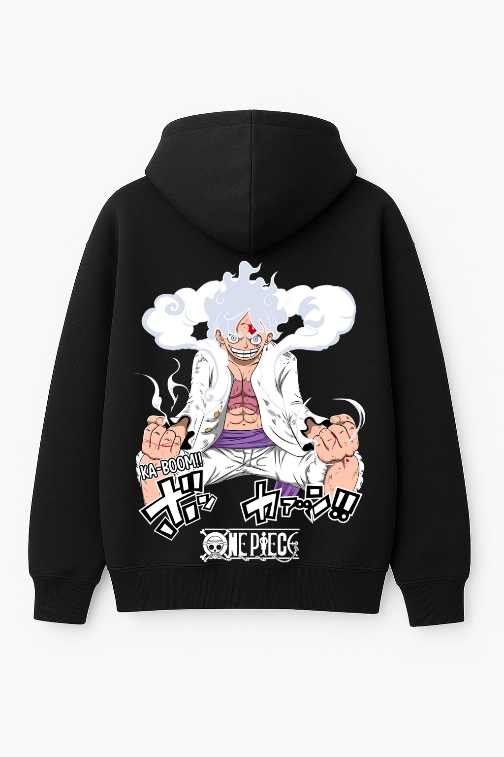 One Piece Luffy Gear Fifth (Nika) "Ka-Boom" Oversized Hoodie | Manga Fleece