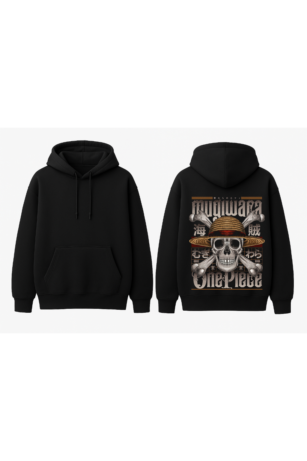 One Piece Mugiwara Jolly Roger Oversized Hoodie | Straw Hat Pirates Fleece